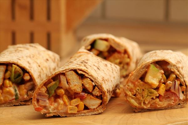 Mexicanske wraps med kylling