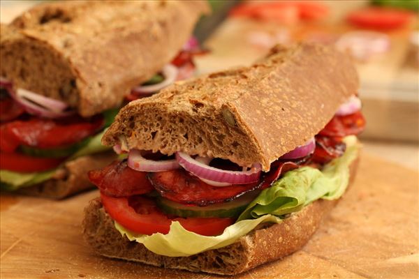 Sandwich med ristet chorizo