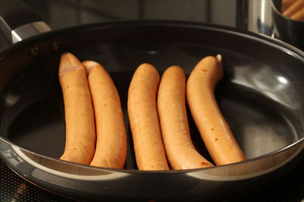 Ristede hotdogs