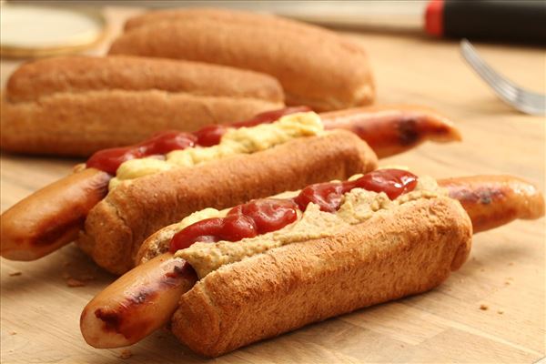 Ristede hotdogs