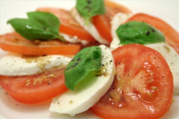 Tomatsalat med mozzarella