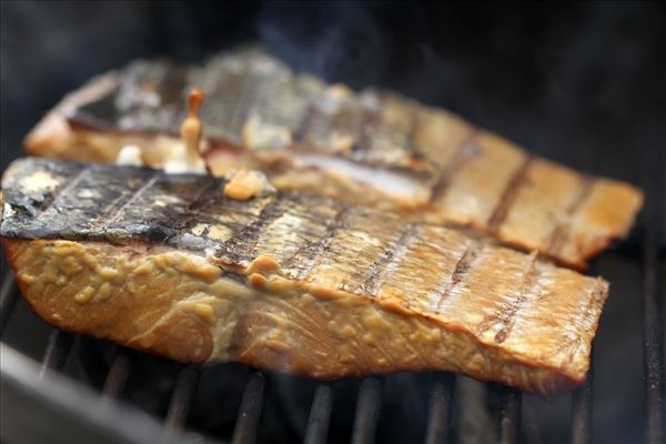 Grillstegt laks med kartoffelsalat