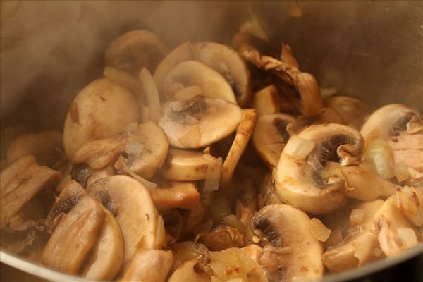 Bøf stroganoff med kartoffelmos