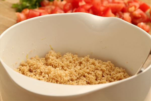 Laks med couscous salat