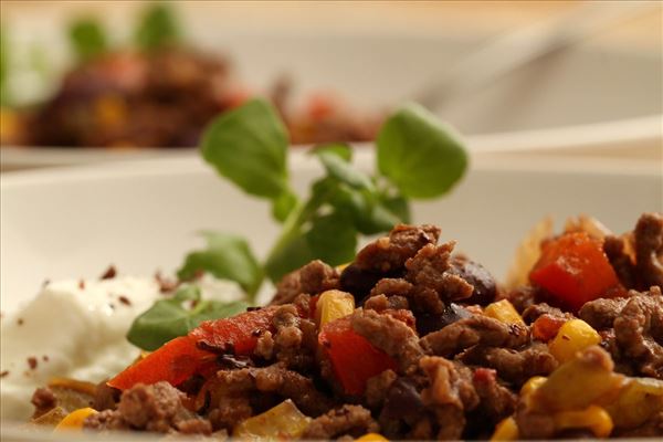 Chili con carne med chokolade