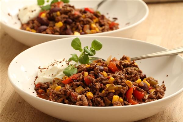 Chili con carne med chokolade