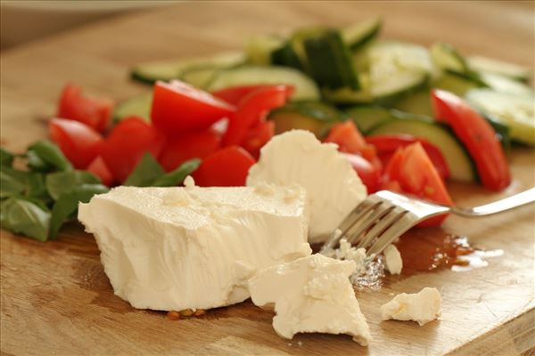 Tomatsalat med agurk og feta