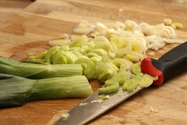 Kokossuppe med porre og nudler