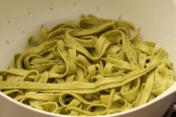 Frisk pasta med basilikum og parmesan