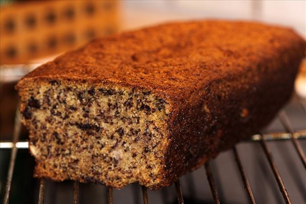 Banankage med chokolade