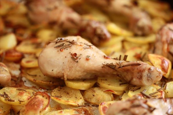 kyllingelår på Provence kartofler
