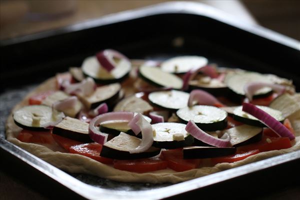 Vegetarpizza med gorgonzola