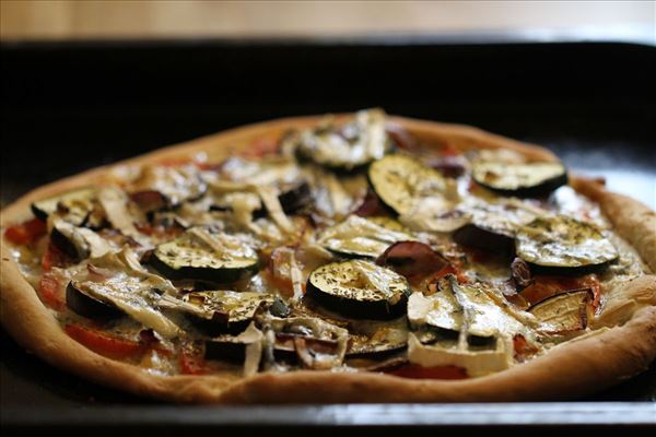 Vegetarpizza med gorgonzola