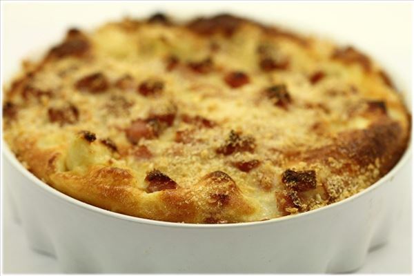 Blomkålsgratin med skinke