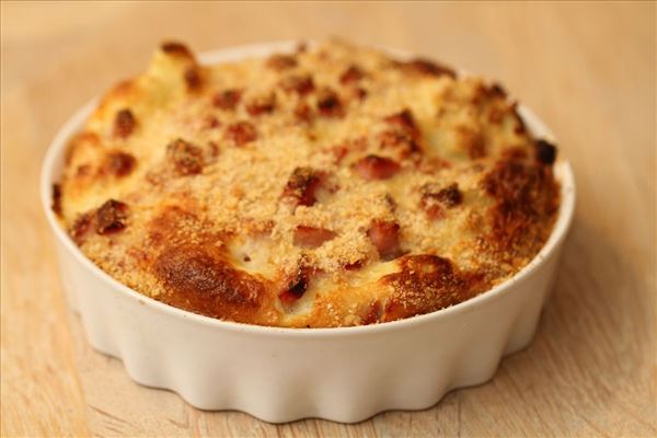 Blomkålsgratin med skinke