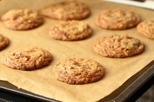 Amerikanske cookies med chokoladestykker 