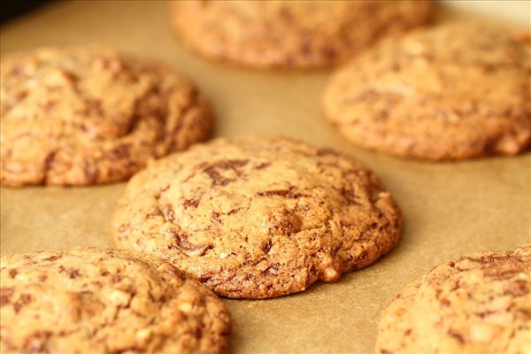 Amerikanske cookies med chokoladestykker 