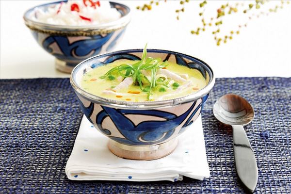 Wokstrimler i kokos-lime suppe