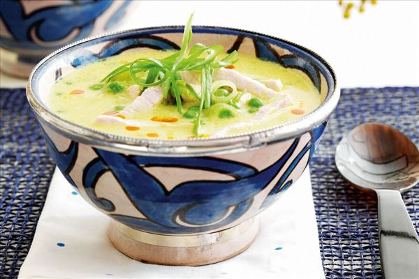 Wokstrimler i kokos-lime suppe