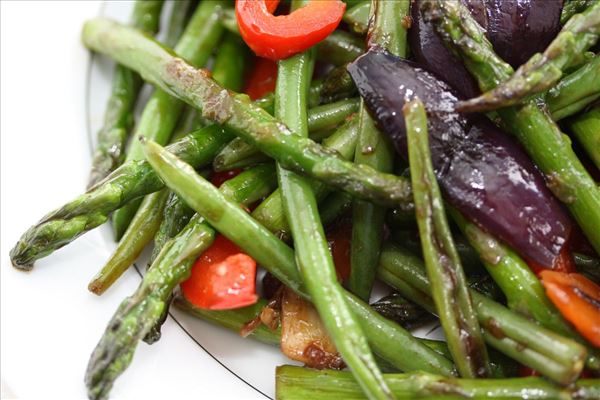 Stir fry grøntsager med østerssauce