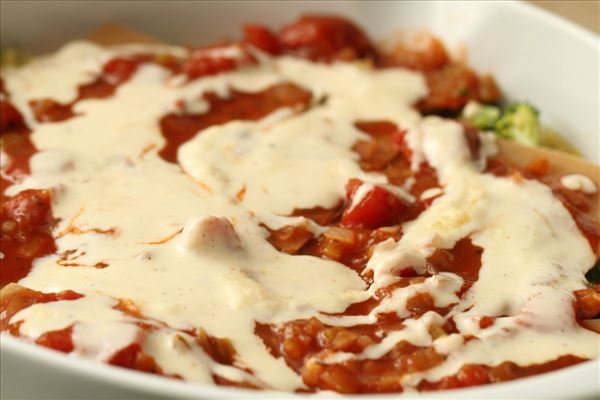 Margits vegetarlasagne med bulgur og gulerødder