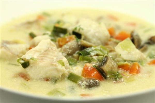 Fiskesuppe d´ luxe med grønsager