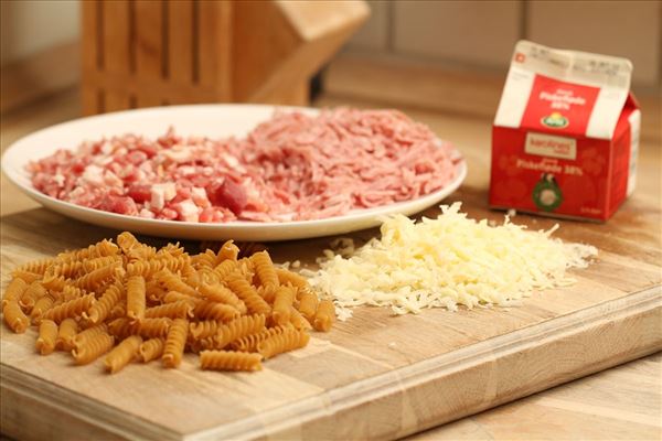 Bacon pasta (basis opskrift)