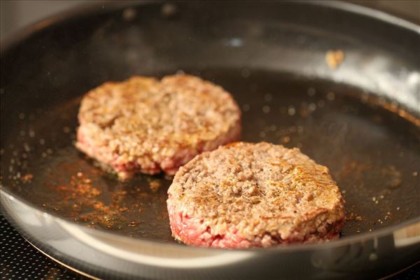 Svampe burger med mozarella