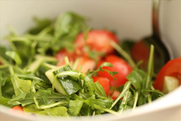 Stegt kylling med bagekartofler og salat