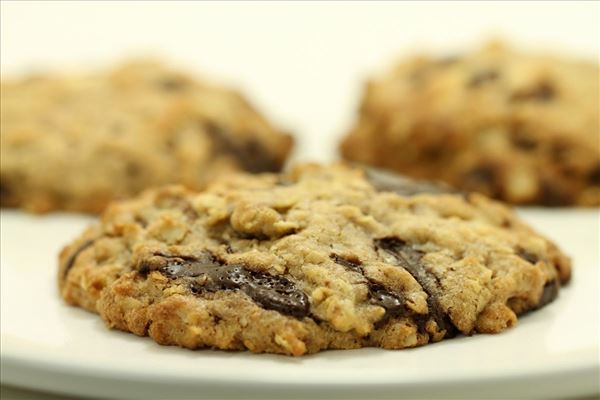 Store chokolade cookies