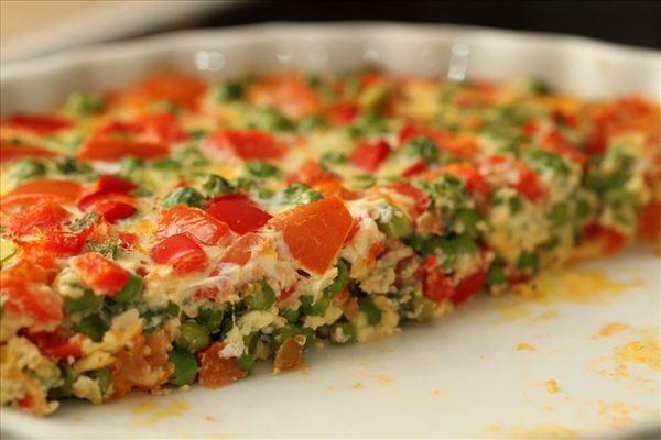 Ovnbagt omelet med grønt DDV Frokost