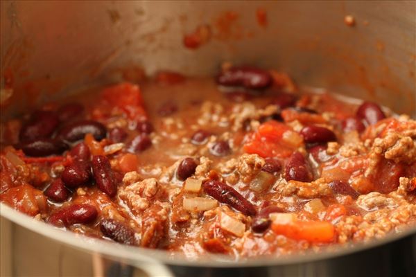 Chili con carne med soltørrede tomater