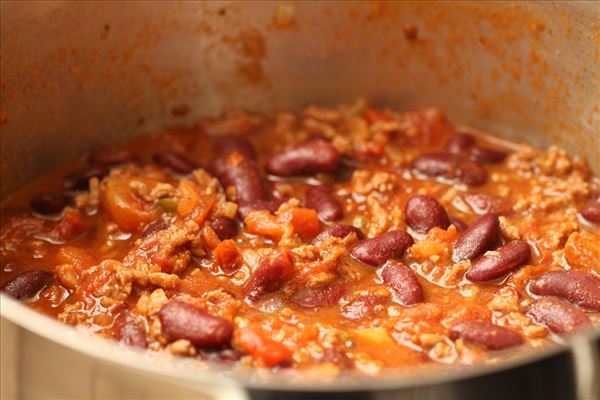 Chili con carne med soltørrede tomater