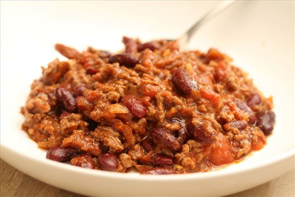 Chili con carne med soltørrede tomater