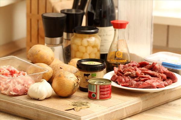 Boeuf Bourguignon med kartoffelmos