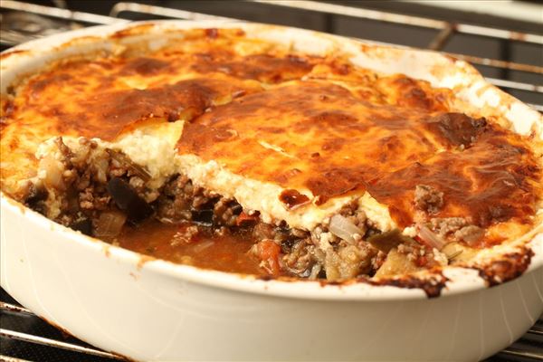 Hurtig moussaka med lammefars