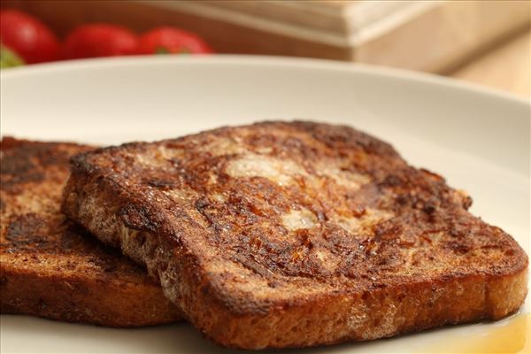 French toast med jordbær og melon