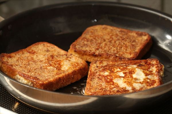 French toast med jordbær og melon