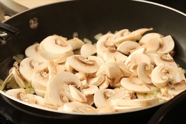 Kalveschnitzler med frisk pasta og champignon