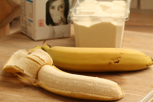 Banan milkshake med vanilleis