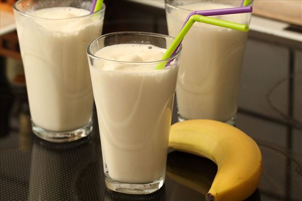 Banan milkshake med vanilleis