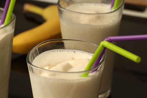 Banan milkshake med vanilleis