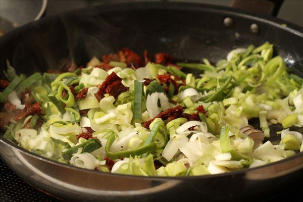 Pastapande med kylling og soltørrede tomater