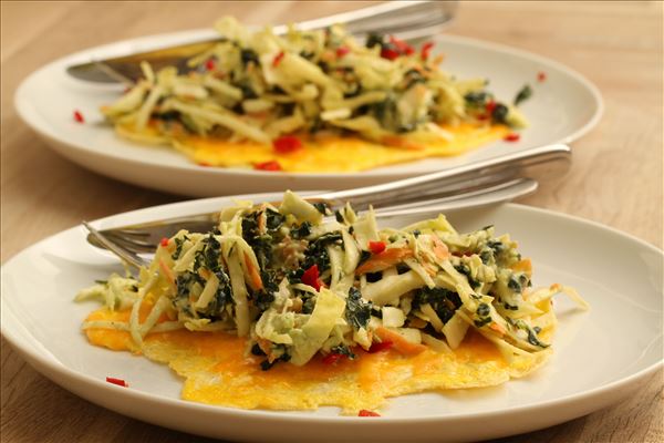 Omelet med mexicansk slaw